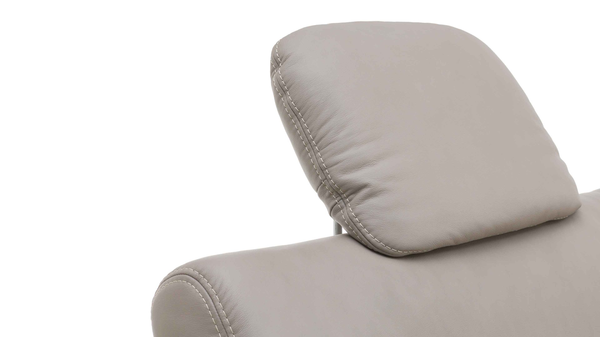 Kopfstütze modulmaster aus Leder in Hellgrau Modulmaster MM-PN1102 - Comfortkopfstütze granitfarbenes Leder Torro - ca. 44 x 32 cm