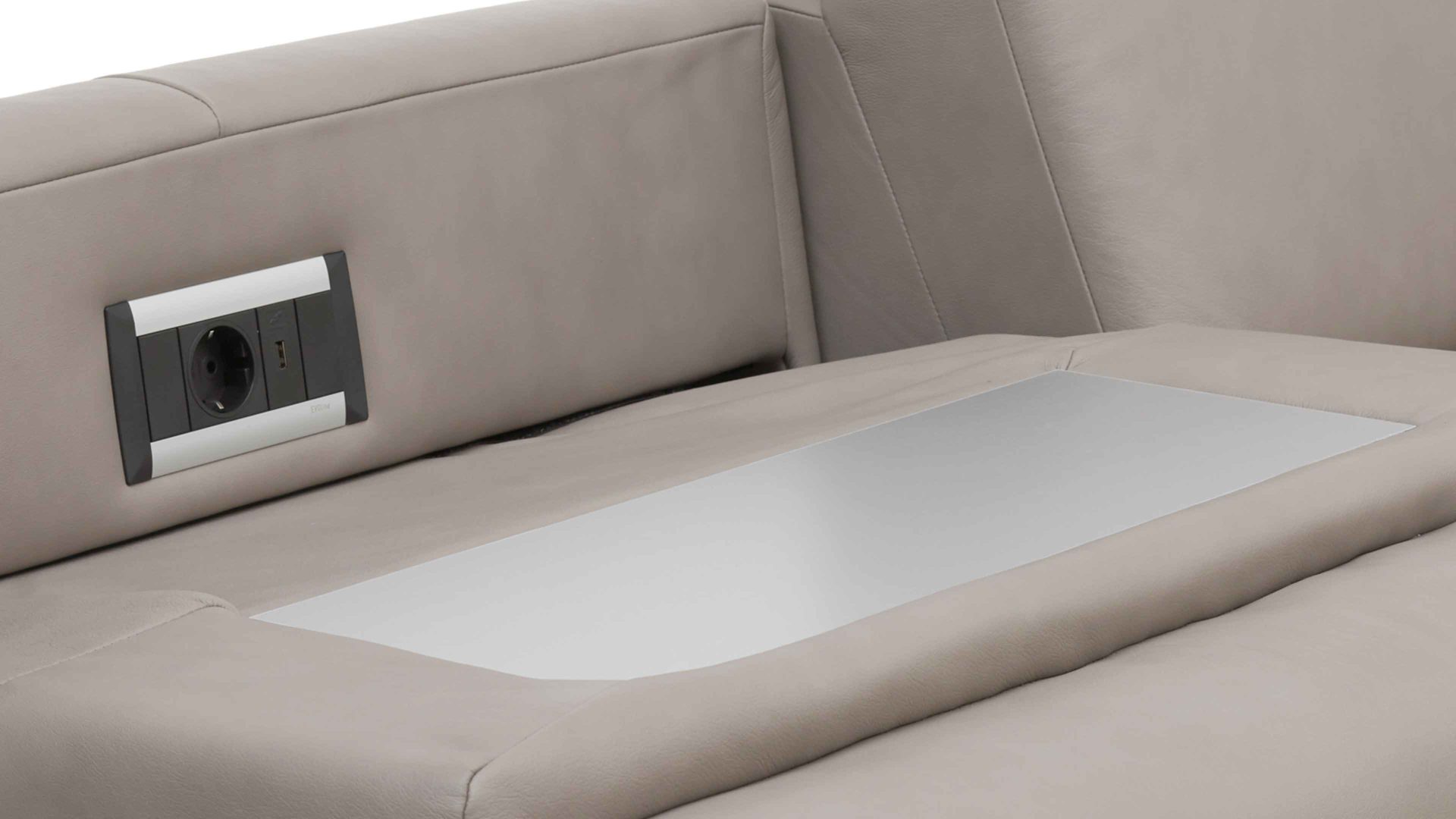 Funktion modulmaster aus Holz in Silber Modulmaster MM-PN1102 - Funktionsablage USB & Steckdose