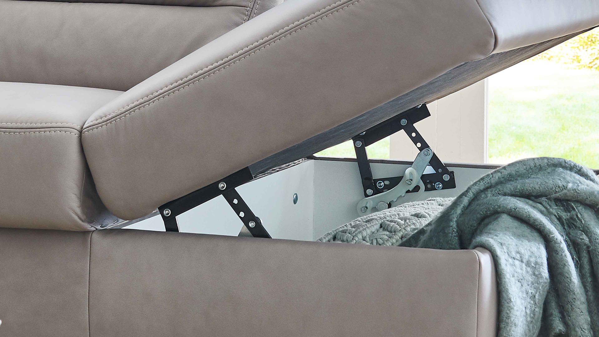 Funktion modulmaster aus Metall in Transparent Modulmaster MM-PN1102 - Aufklappfunktion für 1,5-Sitzer