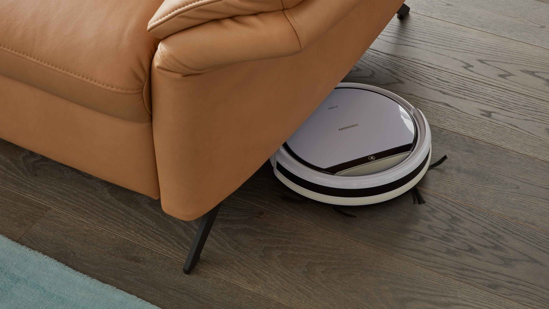 Polsterhocker modulmaster aus Leder in Hellbraun Modulmaster MM-PN1161 - XXL-Hocker honigfarbenes Leder Torro & schwarze Metallfüße - ca. 130 x 65 cm