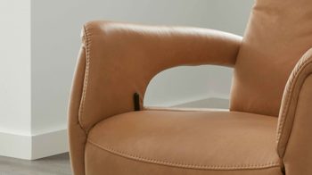 Relaxsessel modulmaster aus Leder in Hellbraun Modulmaster MM-PN1062  - Relaxsessel 1DRF honigfarbenes Leder Torro & schwarzer Alu-Sternfuß V1S