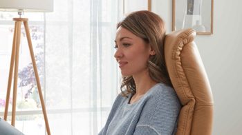 Relaxsessel modulmaster aus Leder in Hellbraun Modulmaster MM-PN1062  - Relaxsessel 1DRF honigfarbenes Leder Torro & schwarzer Alu-Sternfuß V1S