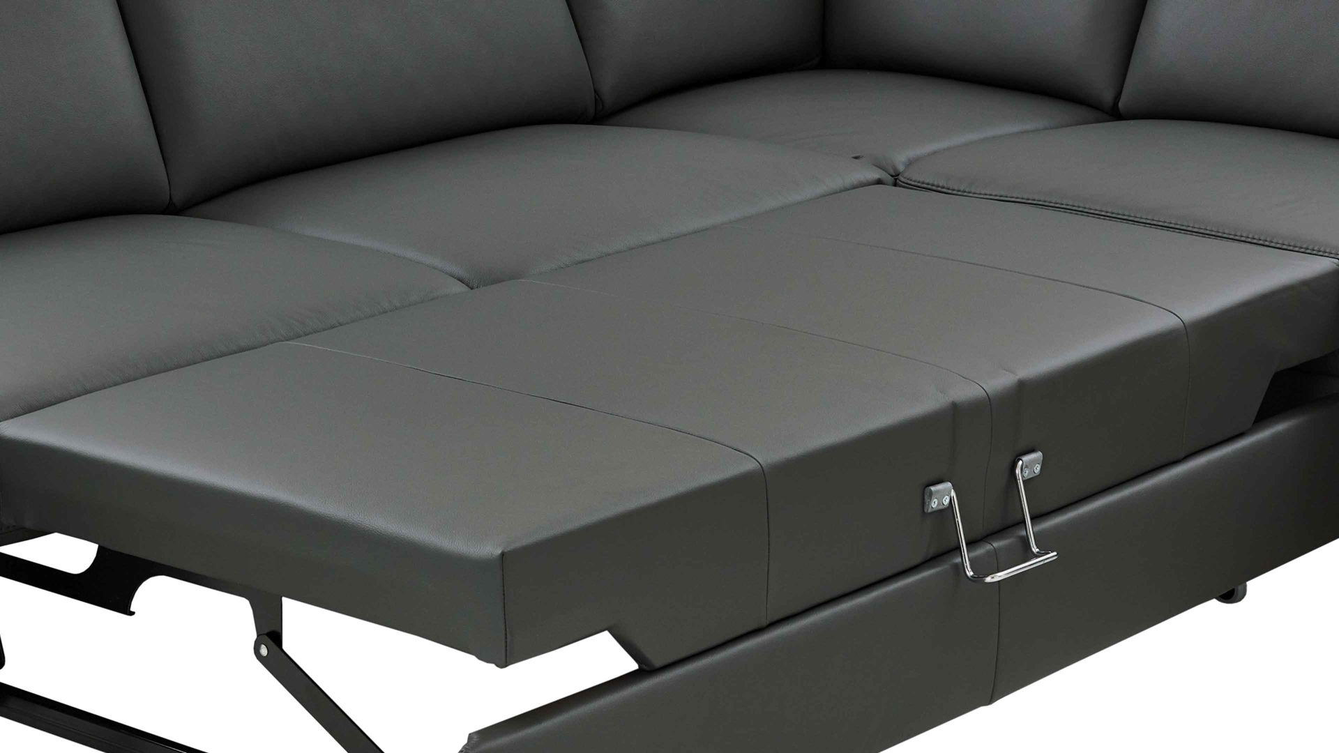 Mehrpreis modulmaster aus Leder in Anthrazit Modulmaster MM-PN1168 - lederbezogene Liegefläche anthrazitfarbenes Leder Torro