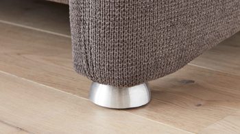 Ecksofa modulmaster aus Stoff in Dunkelgrau Modulmaster MM-ZE1106 - Wohnlandschaft graue Chenille Belle & Alufüße - Stellfläche ca. 338 x 270 cm