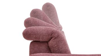 Ecksofa modulmaster aus Stoff in Rosa Modulmaster MM-ZE1130 - Ecksofa rosé Webstoff Famosa wine & schwarze Alufüße - Stellfläche ca. 270 x 194 cm