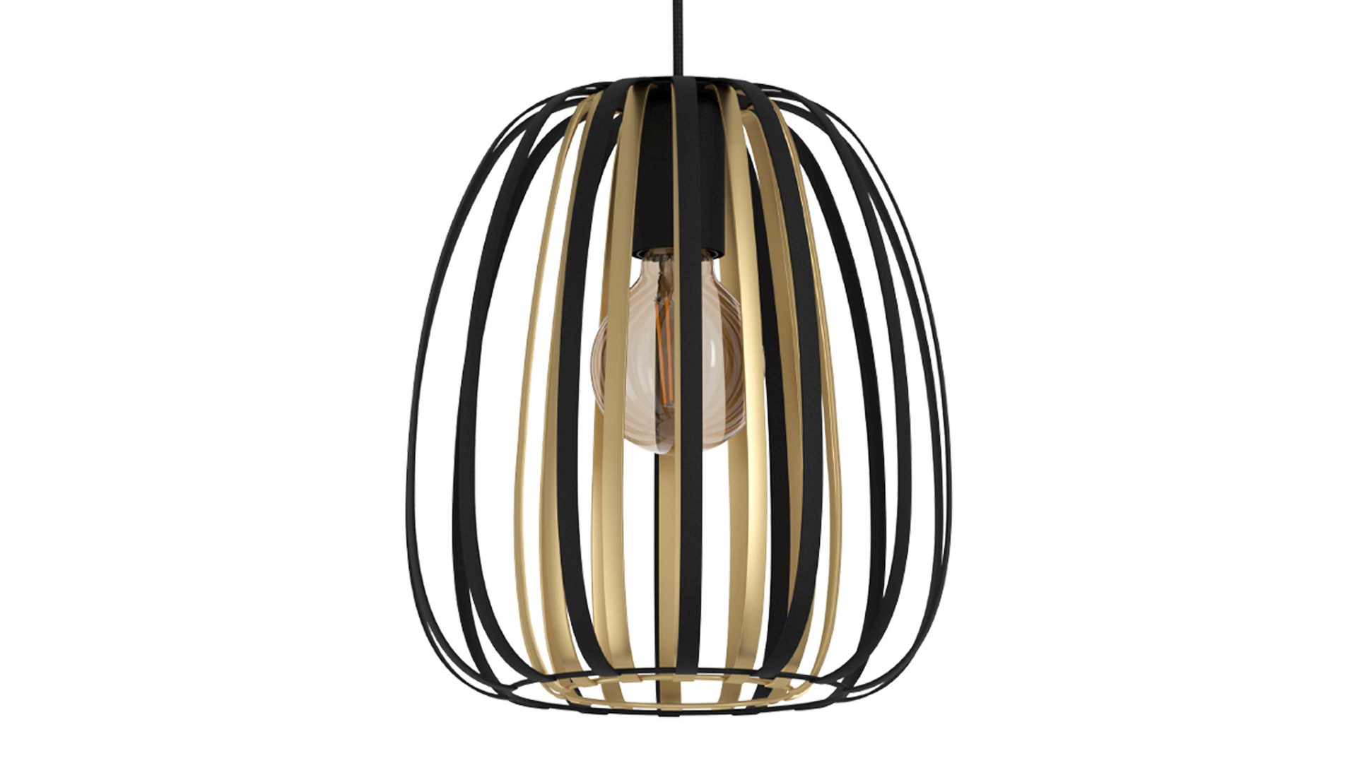 Pendelleuchte Eglo aus Metall in Schwarz EGLO Pendelleuchte Encinitos Schwarz & Messing- Durchmesser ca. 26 cm