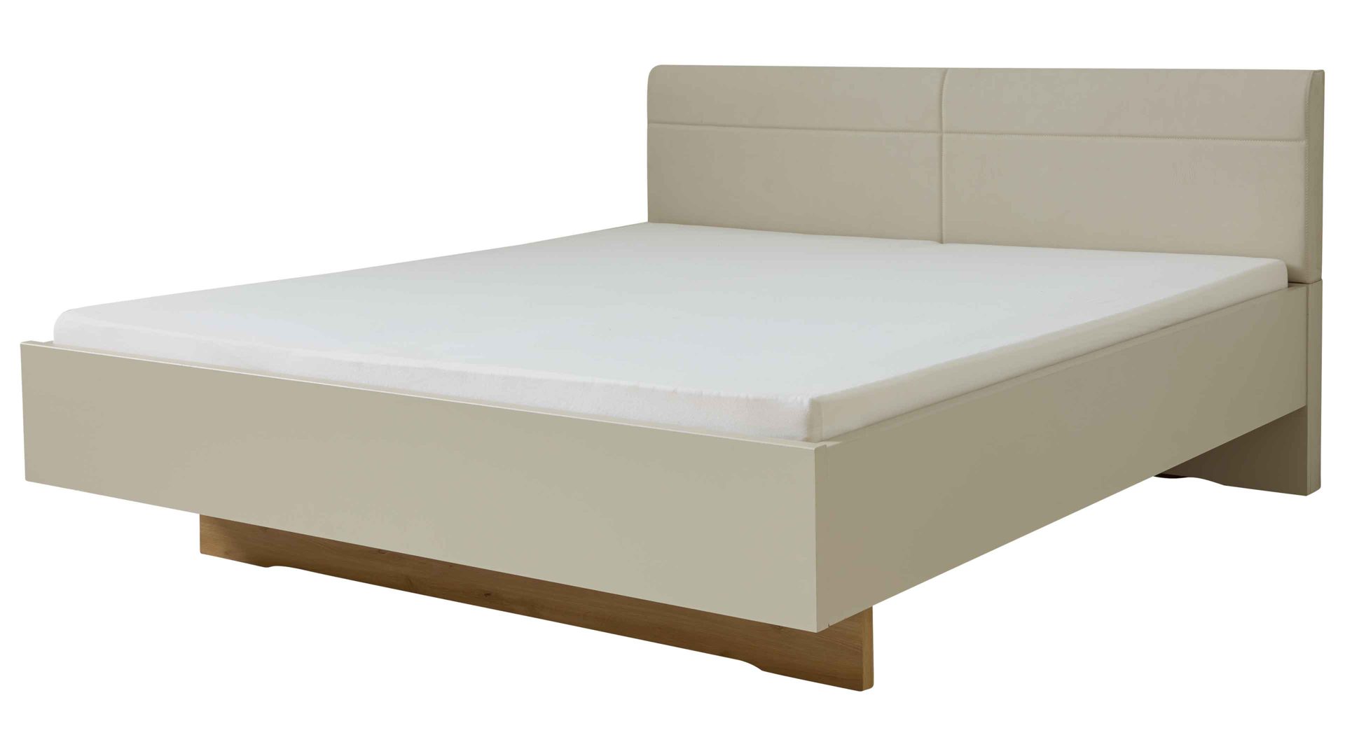 Komplettzimmer Interliving aus Holz in Hellgrau Interliving Schlafzimmer Serie 1026 – Komplettzimmer Champagner & Eiche bianco - vierteilig