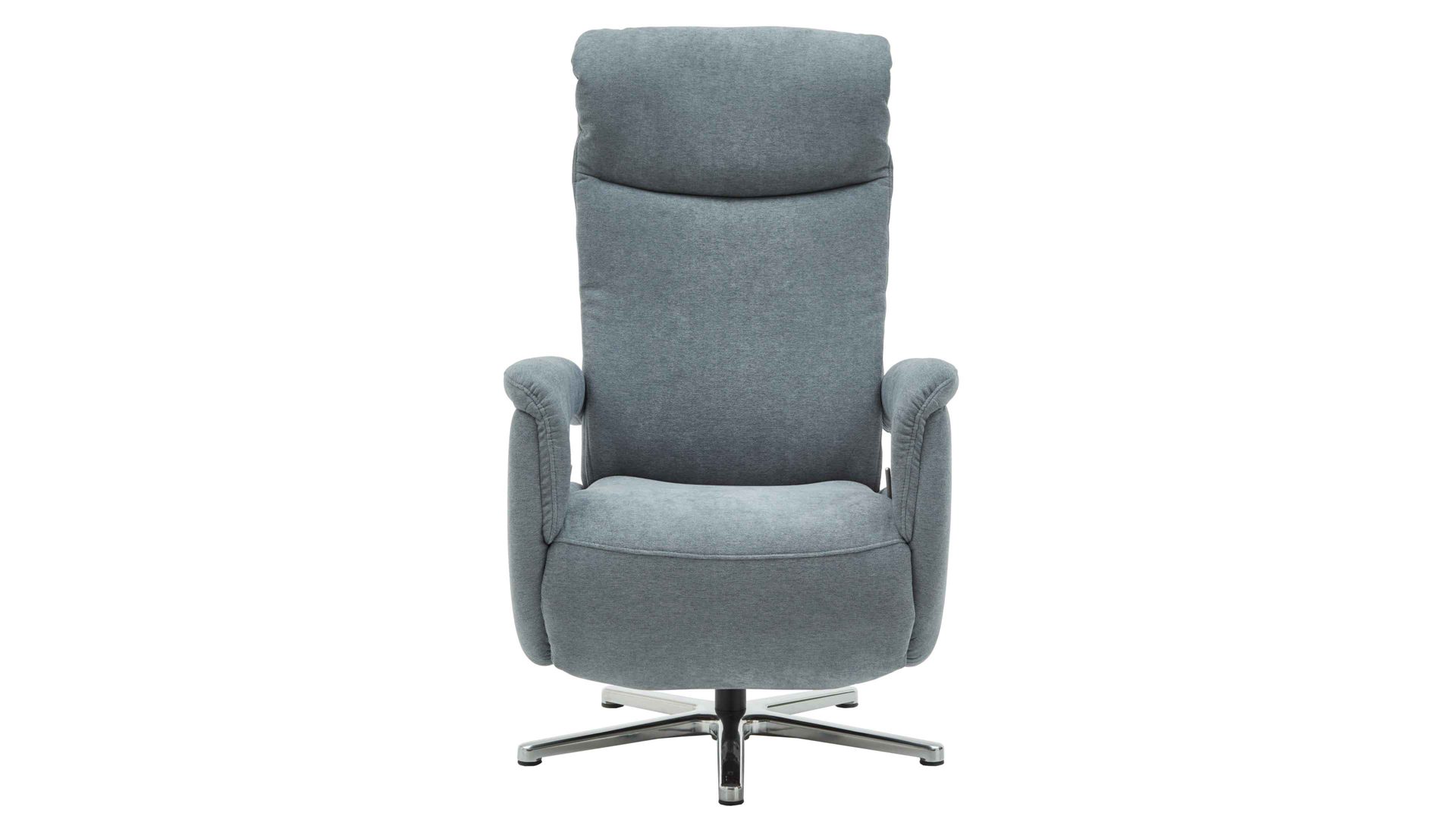 Relaxsessel modulmaster aus Stoff in Hellblau Modulmaster MM-MP1063 - Relaxsessel 1DRF stahlfarbene Chenille Nemo & Chrom-Kreuzfuß