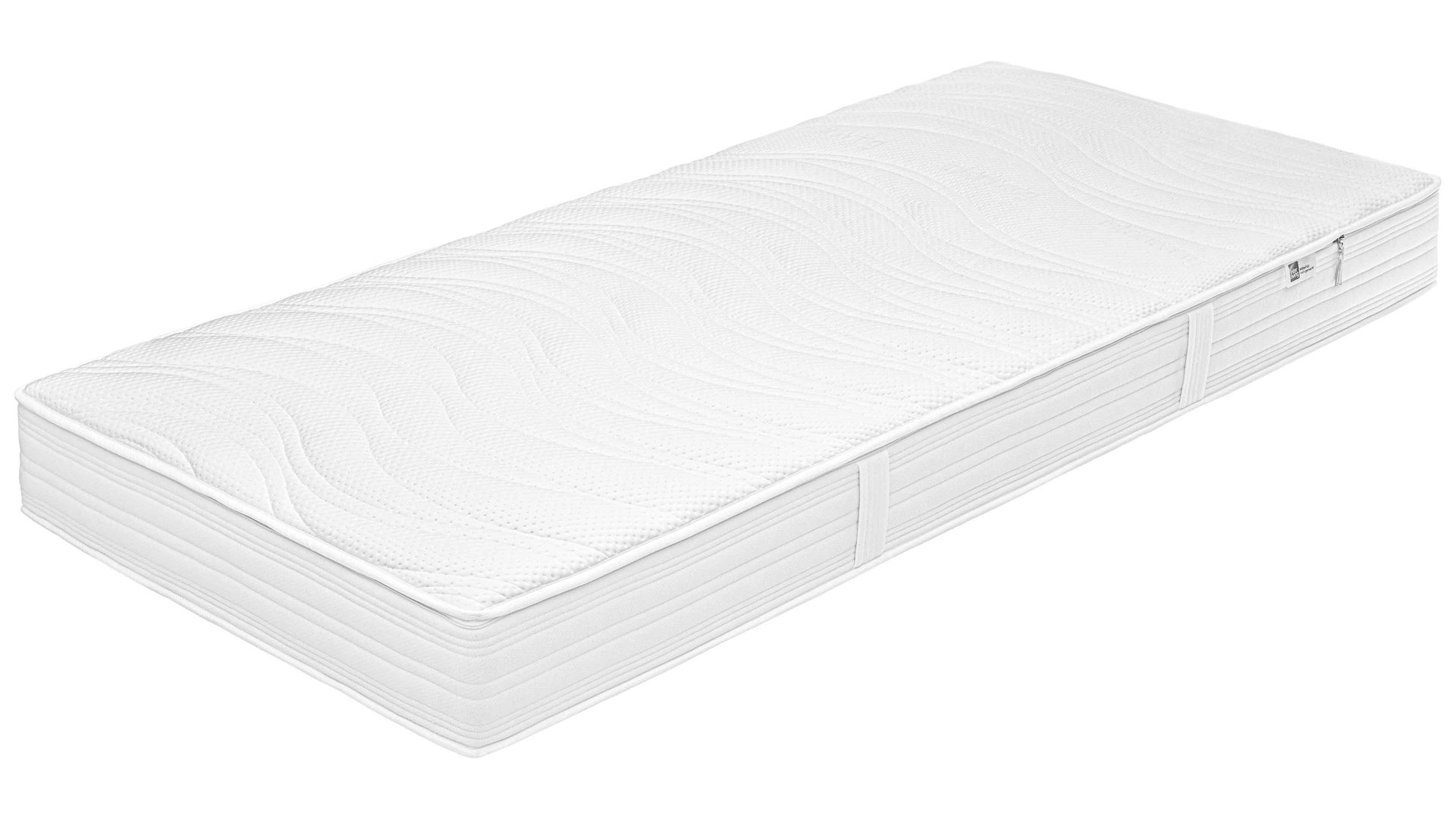 Federkernmatratze Interliving aus Stoff in Weiß Interliving Matratze Medikontur 1930 H5, Taschenfederkern – Liegefläche ca. 100 x 200 cm