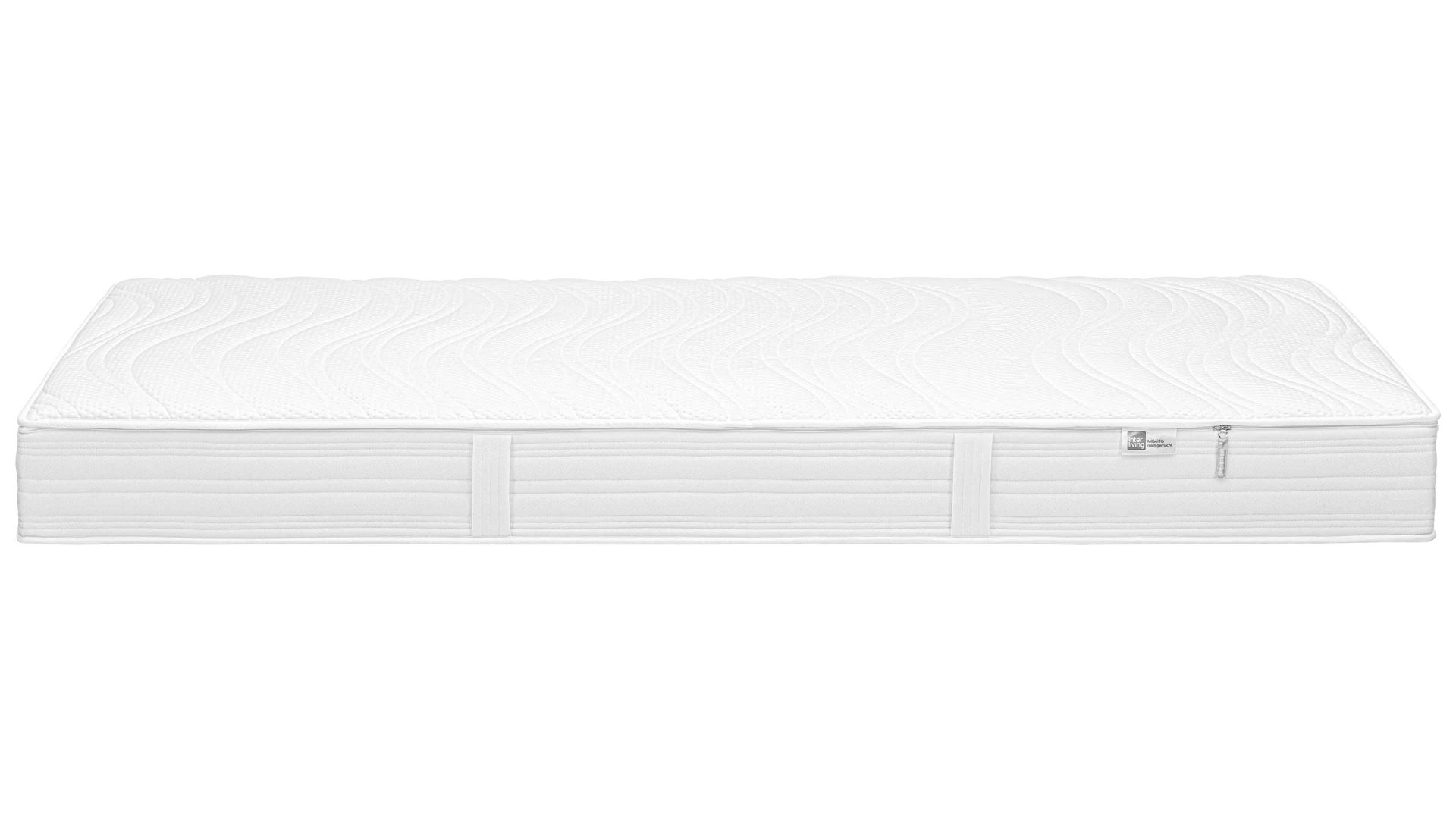 Federkernmatratze Interliving aus Stoff in Weiß Interliving Matratze Medikontur 1930 H5, Taschenfederkern – Liegefläche ca. 100 x 190 cm