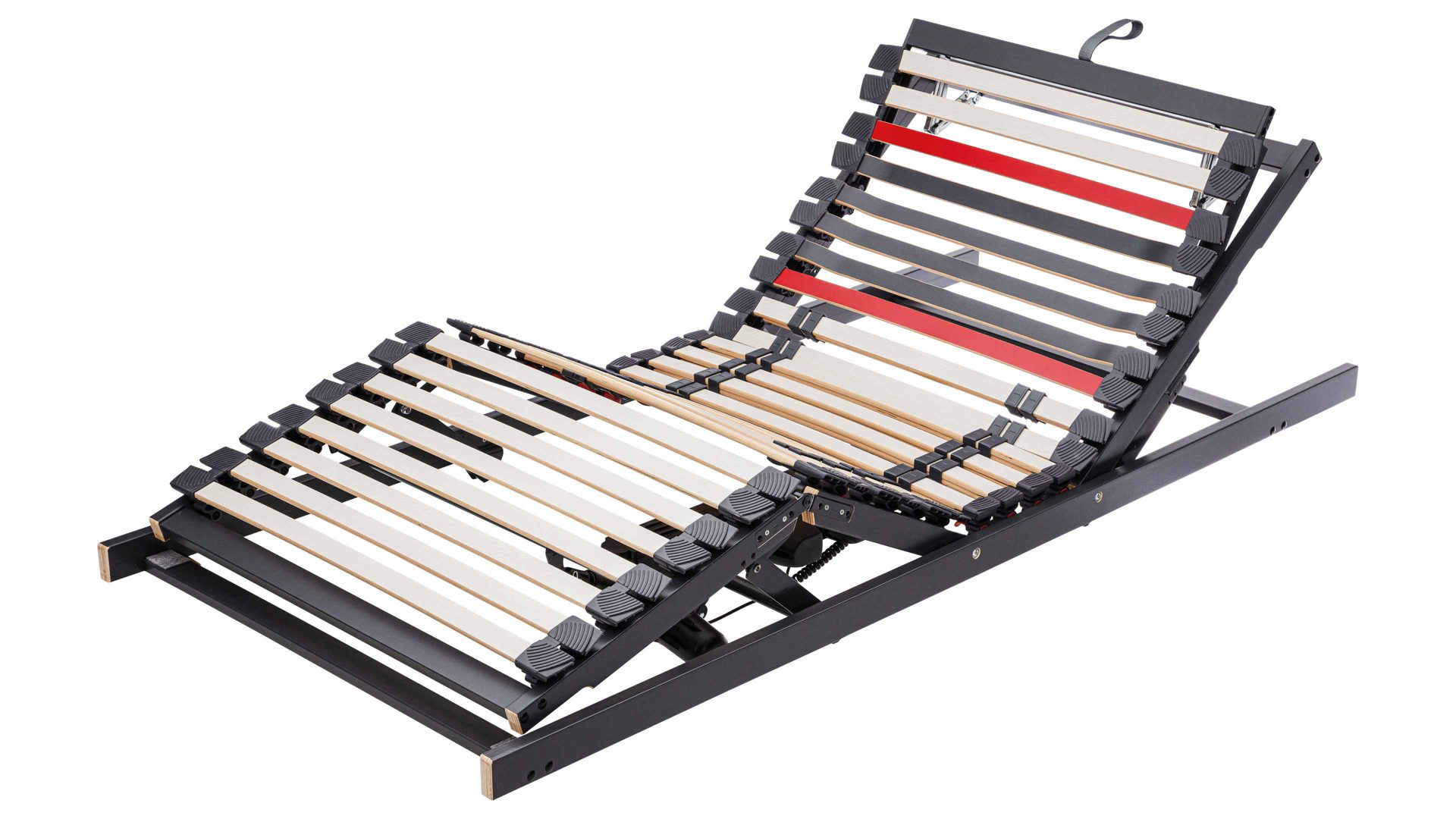 Lattenrost Interliving aus Holz in Anthrazit Interliving Lattenrost Serie 1950 - V6585 Funk & zwei Motoren – Liegefläche ca. 90 x 200 cm