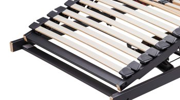 Lattenrost Interliving aus Holz in Anthrazit Interliving Lattenrost Serie 1950 - V6581 Kabel & zwei Motoren – Liegefläche ca. 100 x 220 cm