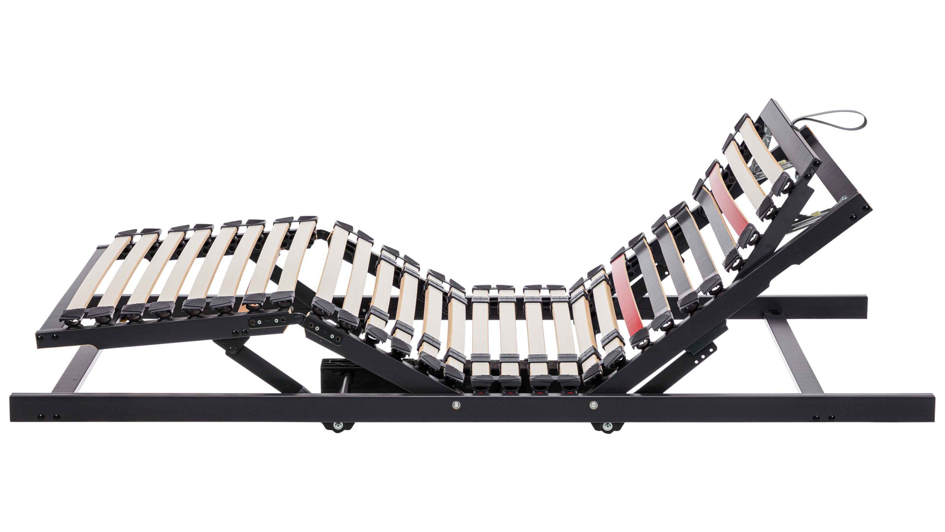 Lattenrost Interliving aus Holz in Anthrazit Interliving Lattenrost Serie 1950 - V6586 Funk & drei Motoren – Liegefläche ca. 140 x 200 cm