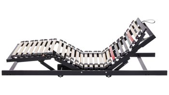 Lattenrost Interliving aus Holz in Anthrazit Interliving Lattenrost Serie1950 mit Funksteuerung Funk & drei Motoren – Liegefläche ca. 100 x 190 cm