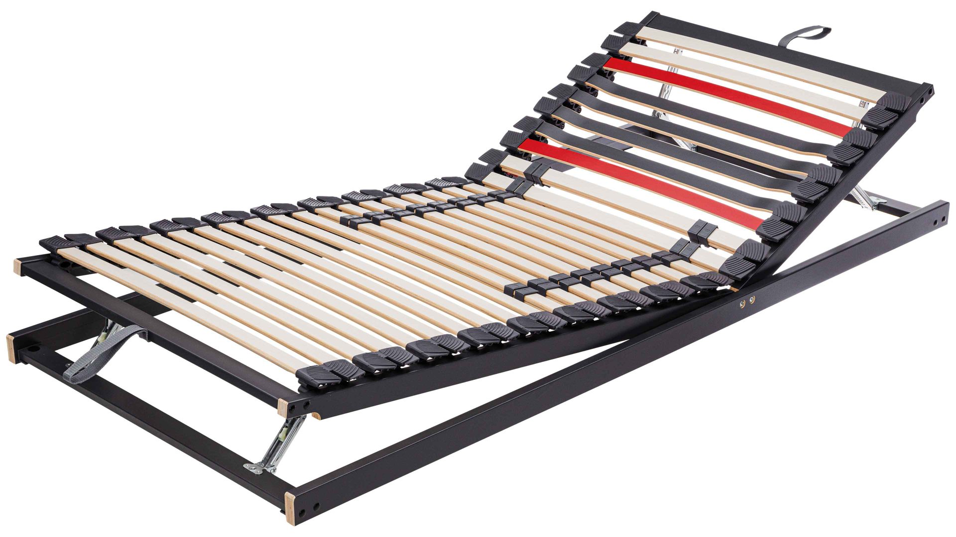 Lattenrost Interliving aus Holz in Anthrazit Interliving Lattenrost Serie 1950 mit manueller Verstellung manuell verstellbar – Liegefläche ca. 100 x 220 cm