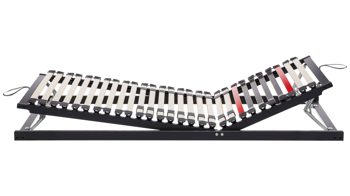 Lattenrost Interliving aus Holz in Anthrazit Interliving Lattenrost Serie 1950 manuell verstellbar – Liegefläche ca. 90 x 190 cm