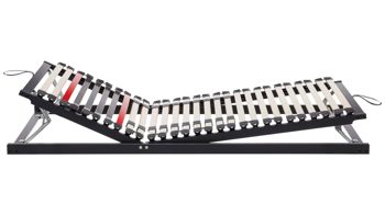 Lattenrost Interliving aus Holz in Anthrazit Interliving Lattenrost Serie 1950 - V6555 mit Hebehelfe manuell verstellbar – Liegefläche ca. 90 x 190 cm