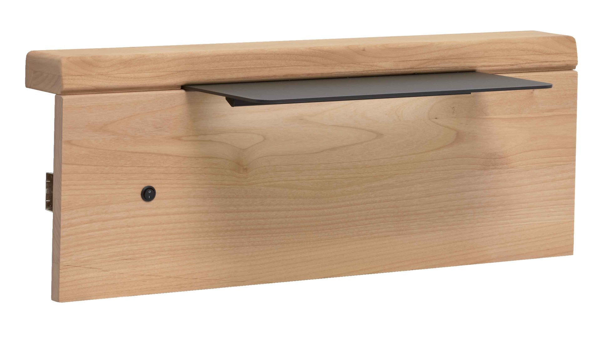 Paneel Interliving aus Holz in Holzfarben Interliving Schlafzimmer Serie 1028 – Paneelaufsatz-Set 1672B zweiteilig - mit Beleuchtung