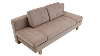 Schlafsofa Restyl aus Stoff in Beige Schlafsofa Tino beiger Bezug 2-6799 & Buchenholzfüße