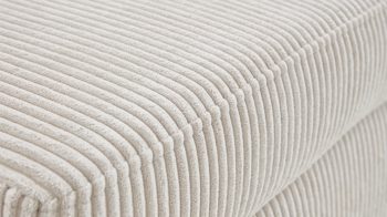 Schlafsofa Restyl aus Stoff in Weiß Schlafsofa Tino naturfarbener Cordbezug 55-6576 & Buchenholzfüße