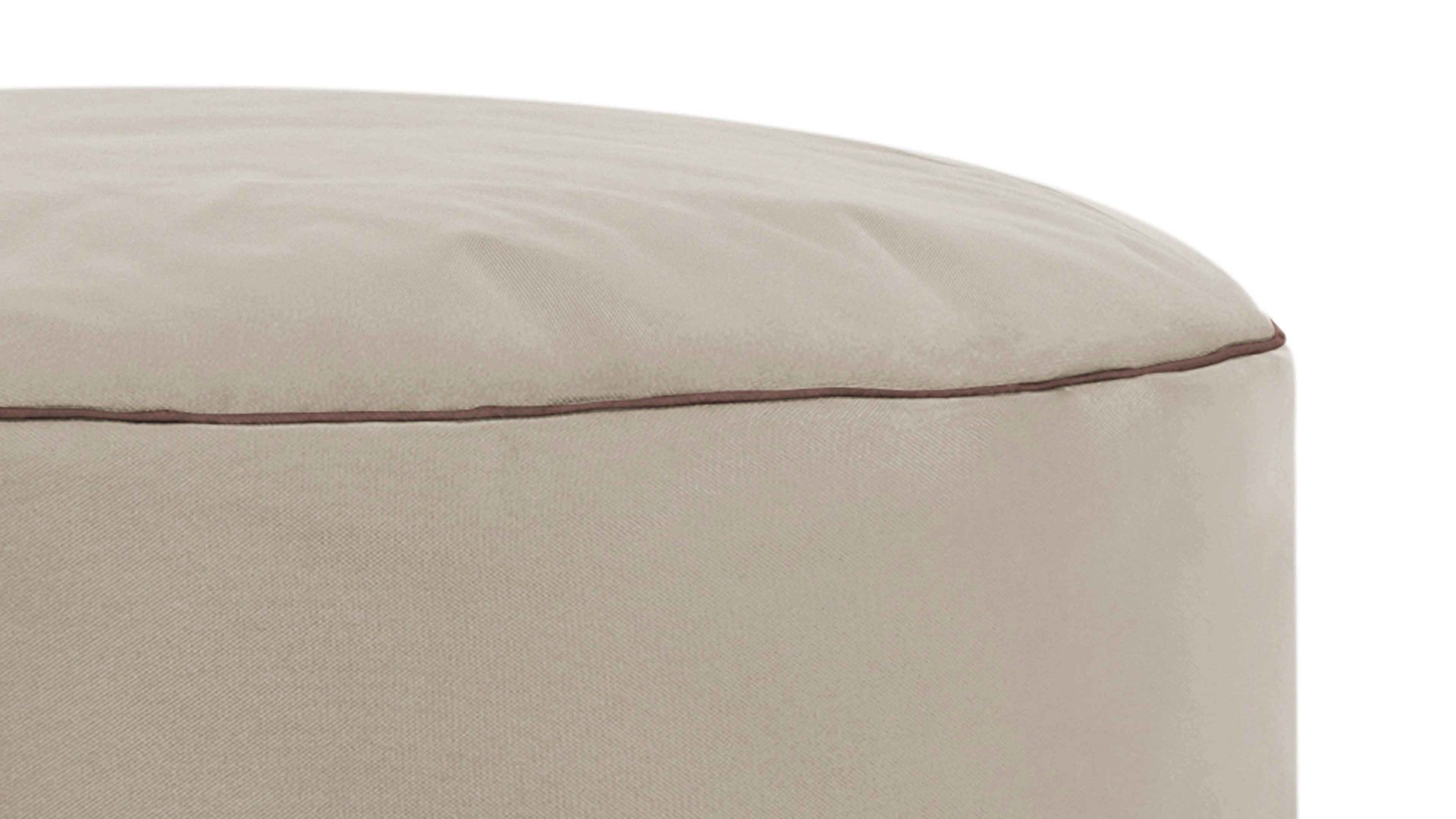 Sitzsack-Hocker Magma sitting point aus Kunstfaser in Beige SITTING POINT Sitzsack-Hocker dotcom scuba® als Kleinmöbel khakifarbene Kunstfaser – Durchmesser ca. 50 cm