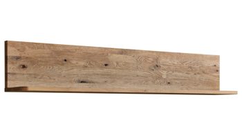 Wohnwand Decker aus Holz in Holzfarben Wohnkombination biancofarbene Wildeiche – vierteilig, Breite ca. 344 cm