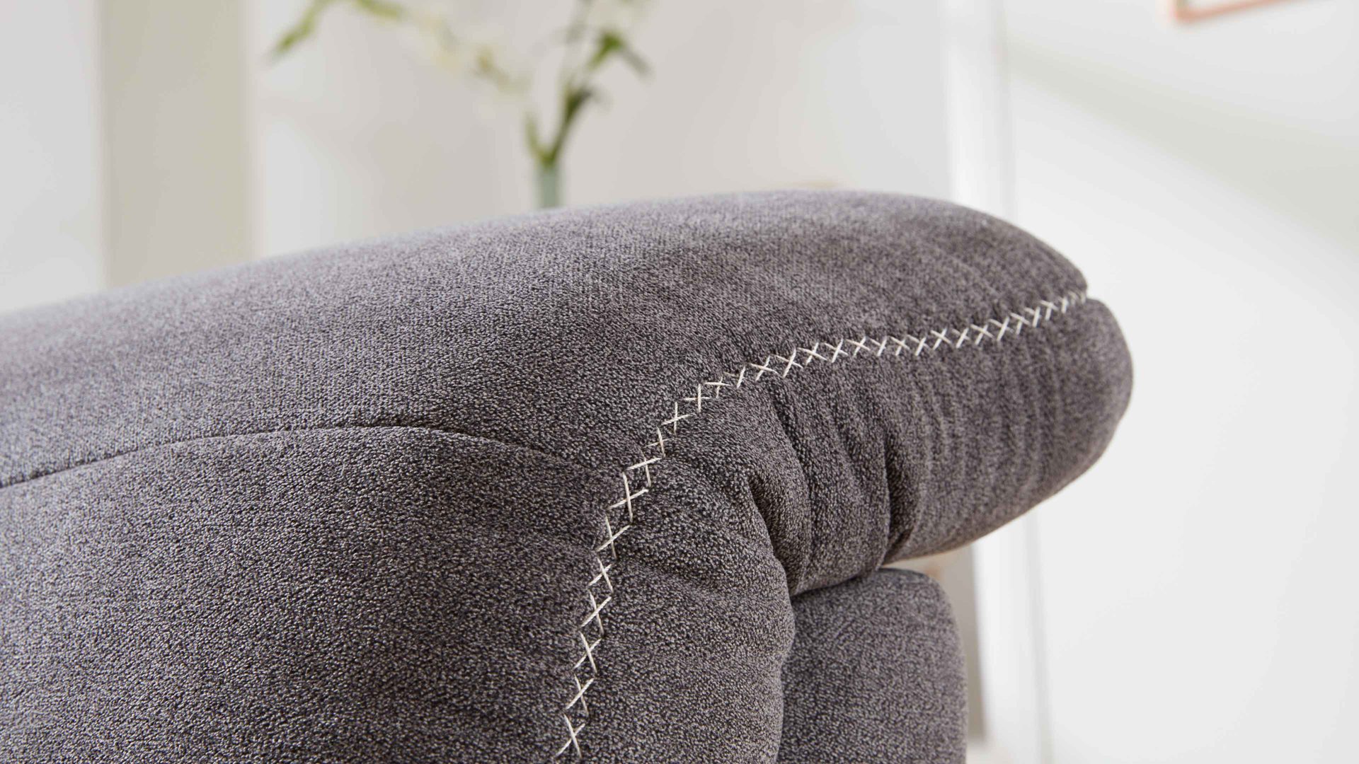 Ecksofa modulmaster aus Stoff in Grau Modulmaster MM-PP1058 - Ecksofa schieferfarbene Mikro-Chenille Charly & Wildeiche – Stellfläche ca. 273 x 243 cm