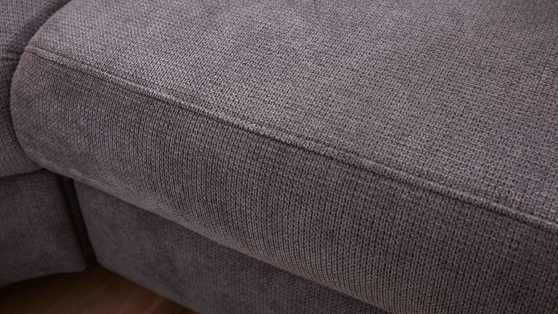 Ecksofa modulmaster aus Stoff in Grau Modulmaster MM-ZE1002 - Ecksofa graue Chenille Belle & Chromfüße - Stellfläche ca. 276 x 246 cm