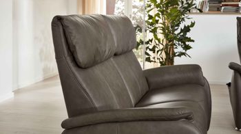 Zweisitzer comfortmaster besser sitzen, liegen, leben aus Leder in Dunkelbraun Comfortmaster Zweisitzer 4898 canyonfarbenes LongLife-Leder LG18 - Breite ca. 148 cm