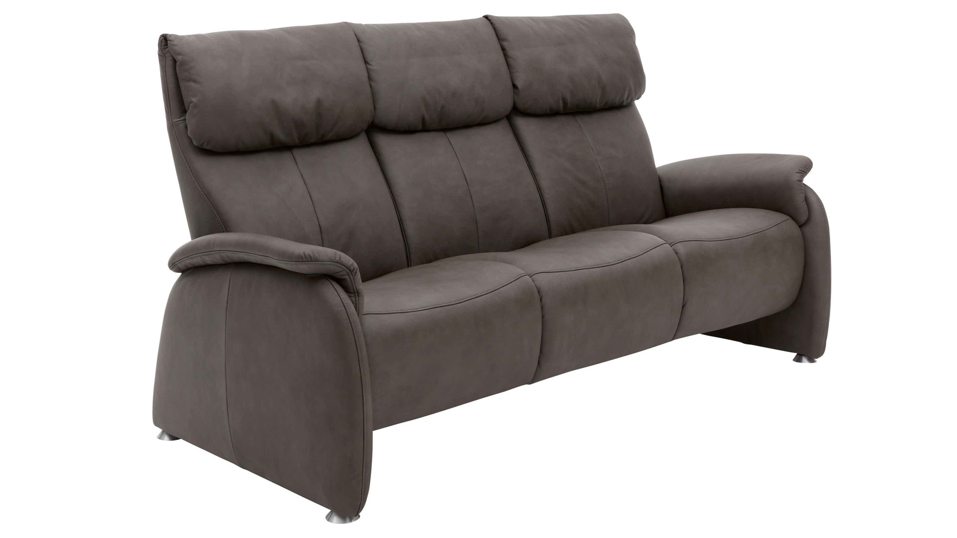 Dreisitzer comfortmaster besser sitzen, liegen, leben aus Leder in Dunkelbraun Comfortmaster Dreisitzer 4898 canyonfarbenes LongLife-Leder LG18 - Breite ca. 205 cm