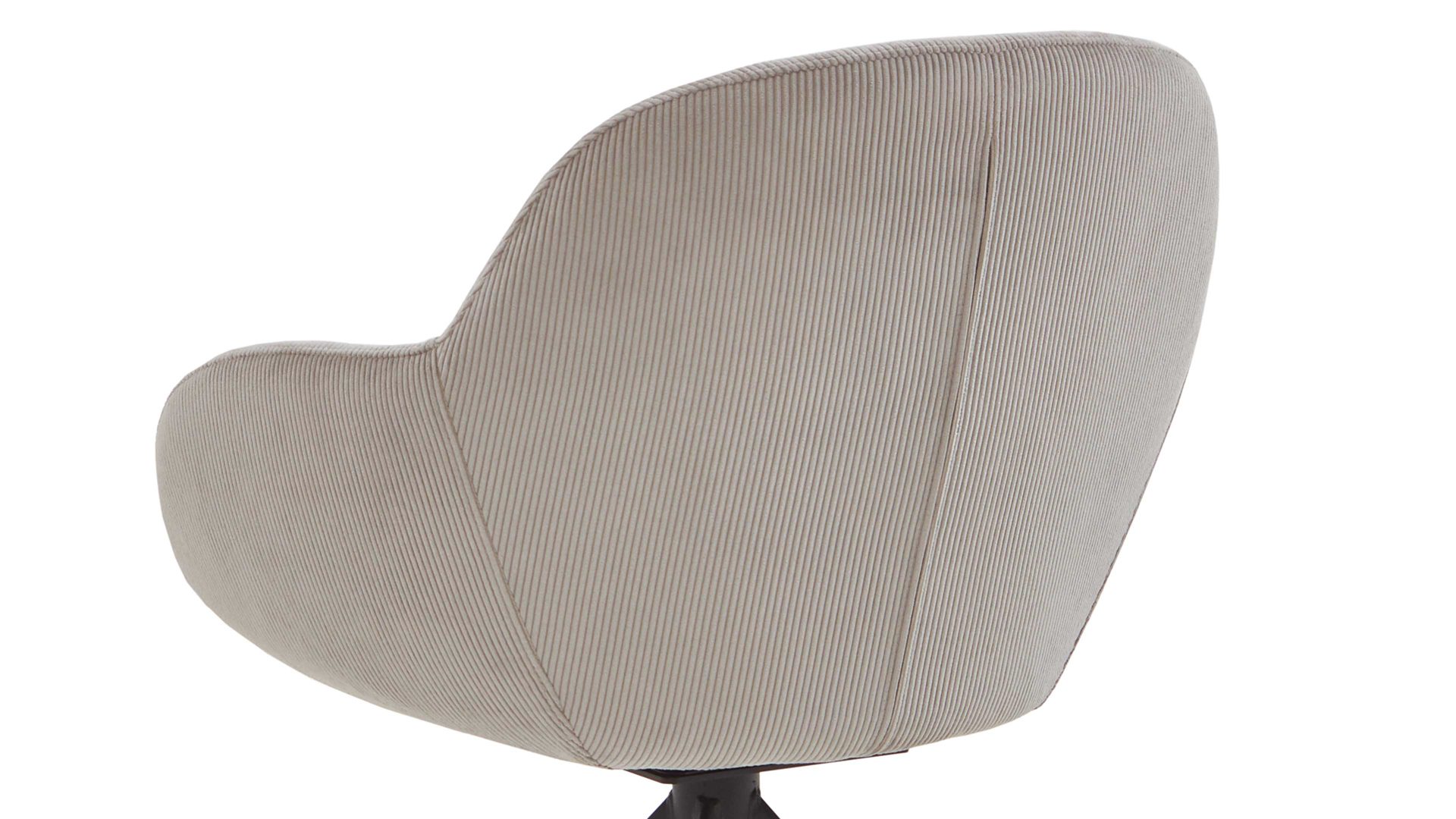 Vierfußstuhl Niehoff sitzmoebel aus Stoff in Grau NIEHOFF SITZMÖBEL Armlehnstuhl Dacapo mit Drehfunkton grauer Bezug & schwarzes Eisengestell