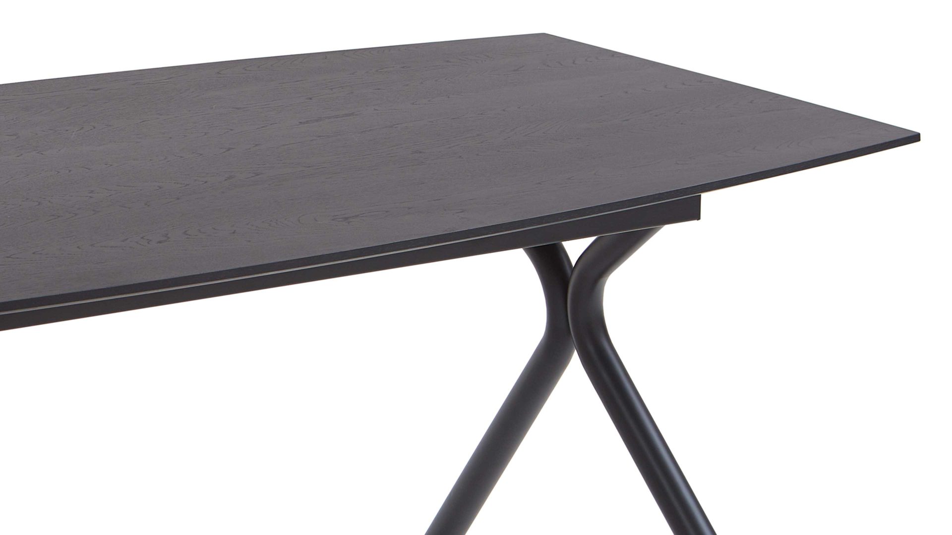 Esstisch Niehoff sitzmoebel aus Holz in Schwarz NIEHOFF SITZMÖBEL Esstisch Dacapo schwarze Platte & mattschwarzes Metallgestell - ca. 180 x 100 cm