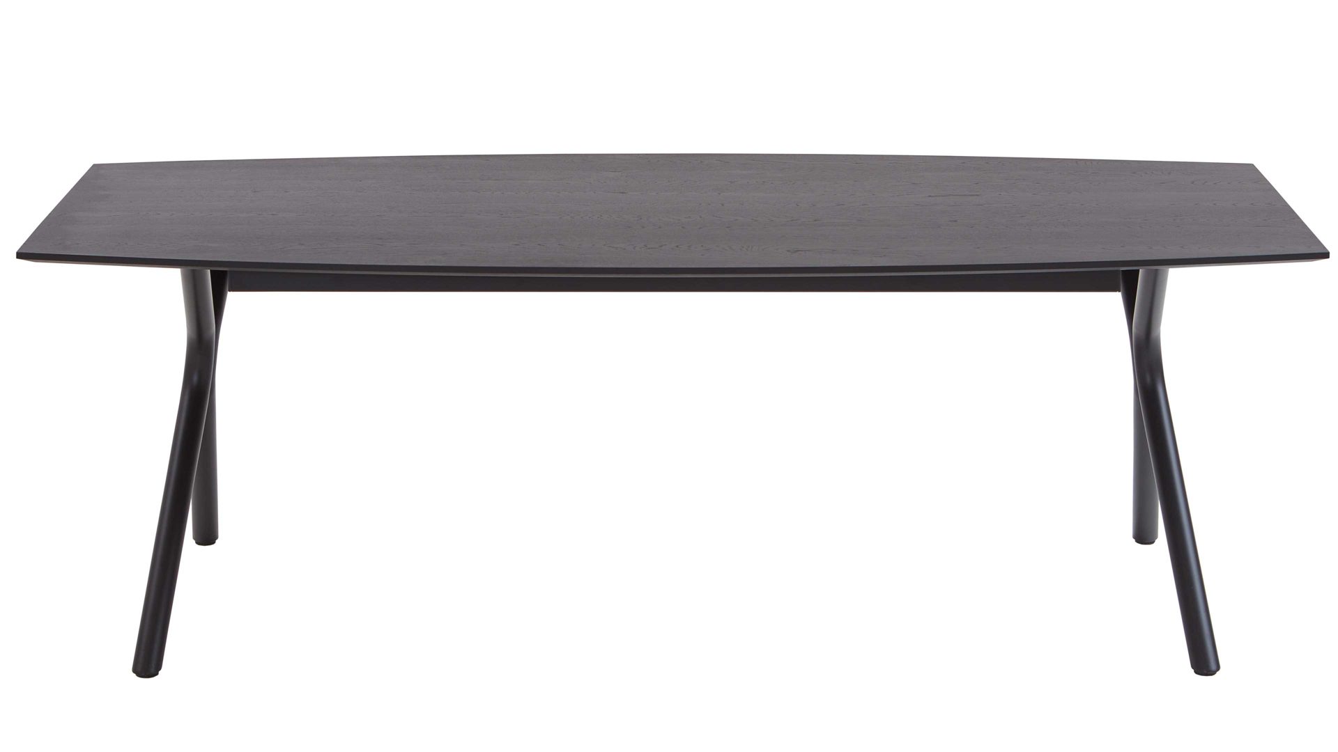 Esstisch Niehoff sitzmoebel aus Holz in Schwarz NIEHOFF SITZMÖBEL Esstisch Dacapo schwarze Platte & matt schwarzes Metallgestell - ca. 200 x 100 cm