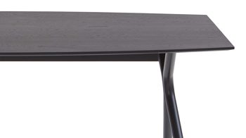 Esstisch Niehoff sitzmoebel aus Holz in Schwarz NIEHOFF SITZMÖBEL Esstisch Dacapo schwarze Platte & matt schwarzes Metallgestell - ca. 220 x 100 cm