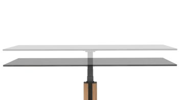 Couchtisch Interliving aus Glas in Dunkelgrau Interliving Couchtisch Serie 6212 - Couchtisch GPA-EBI graues Parsolglas & Wildeiche - ca. 100 x 60 cm