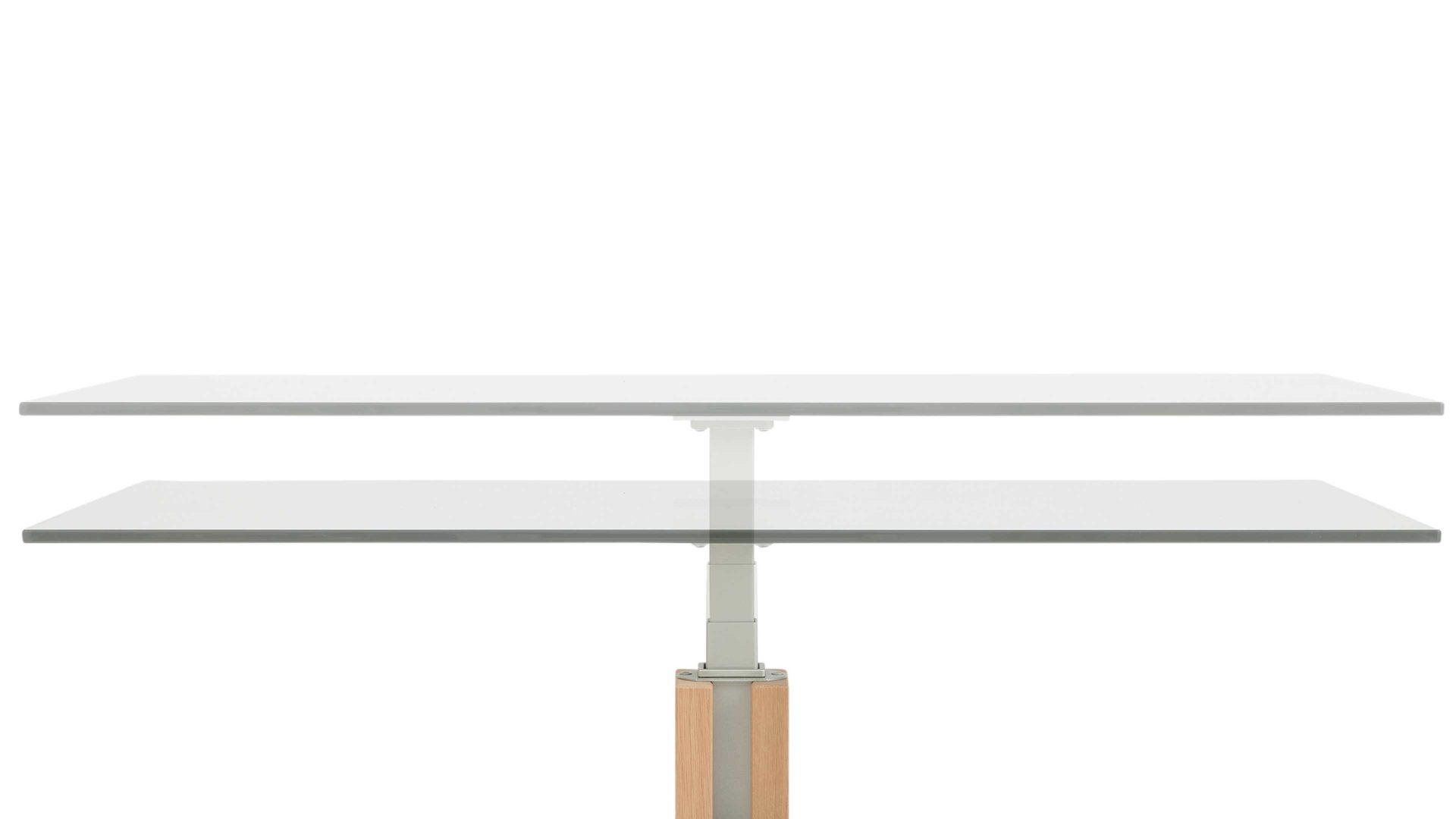 Couchtisch Interliving aus Glas in Transparent Interliving Couchtisch Serie 6212 - Couchtisch GKL-EBI Klarglas & Wildeiche - ca. 100 x 60 cm