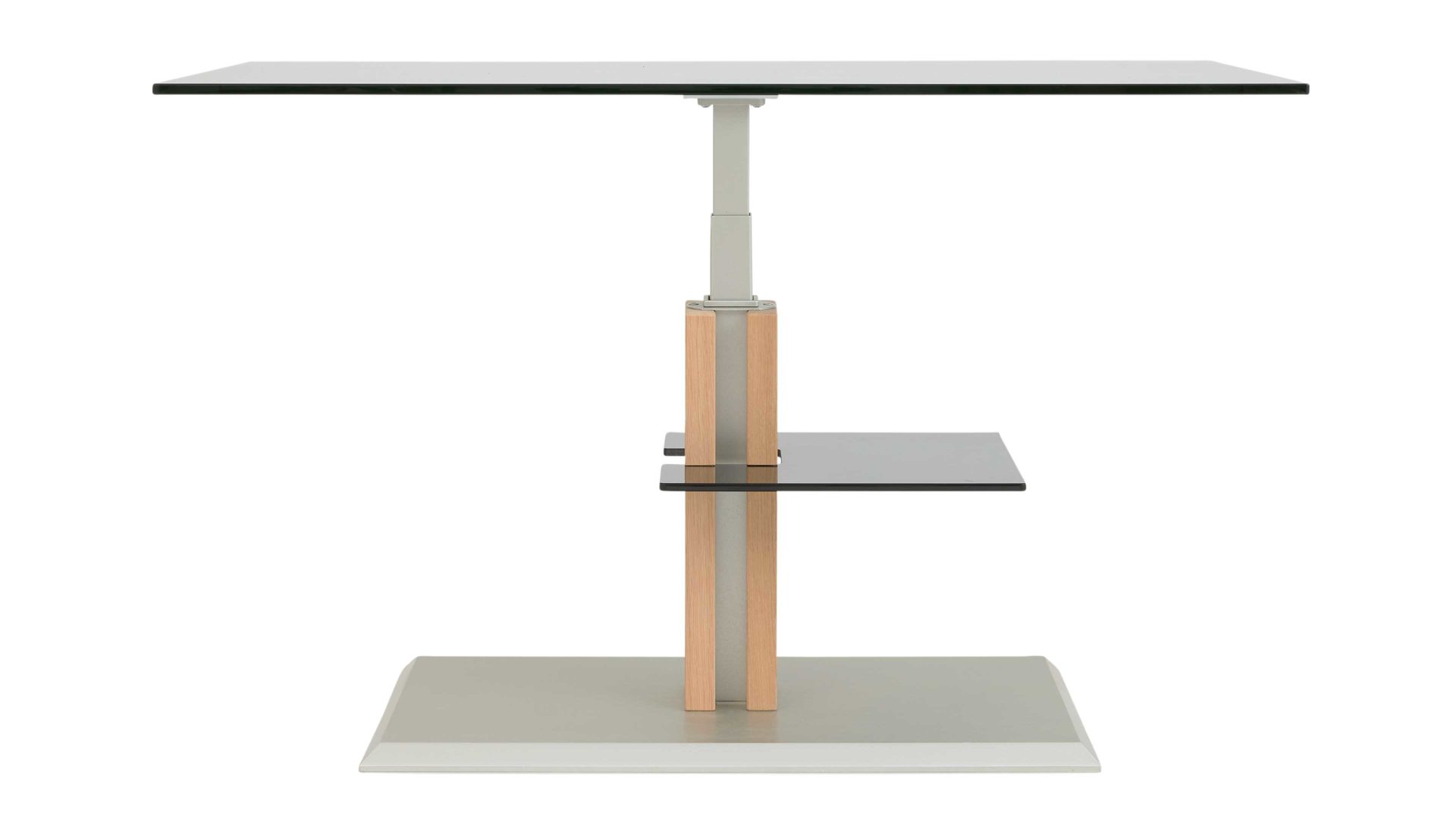 Couchtisch Interliving aus Glas in Transparent Interliving Couchtisch Serie 6212 - Couchtisch Klarglas & Wildeiche - ca. 100 x 60 cm