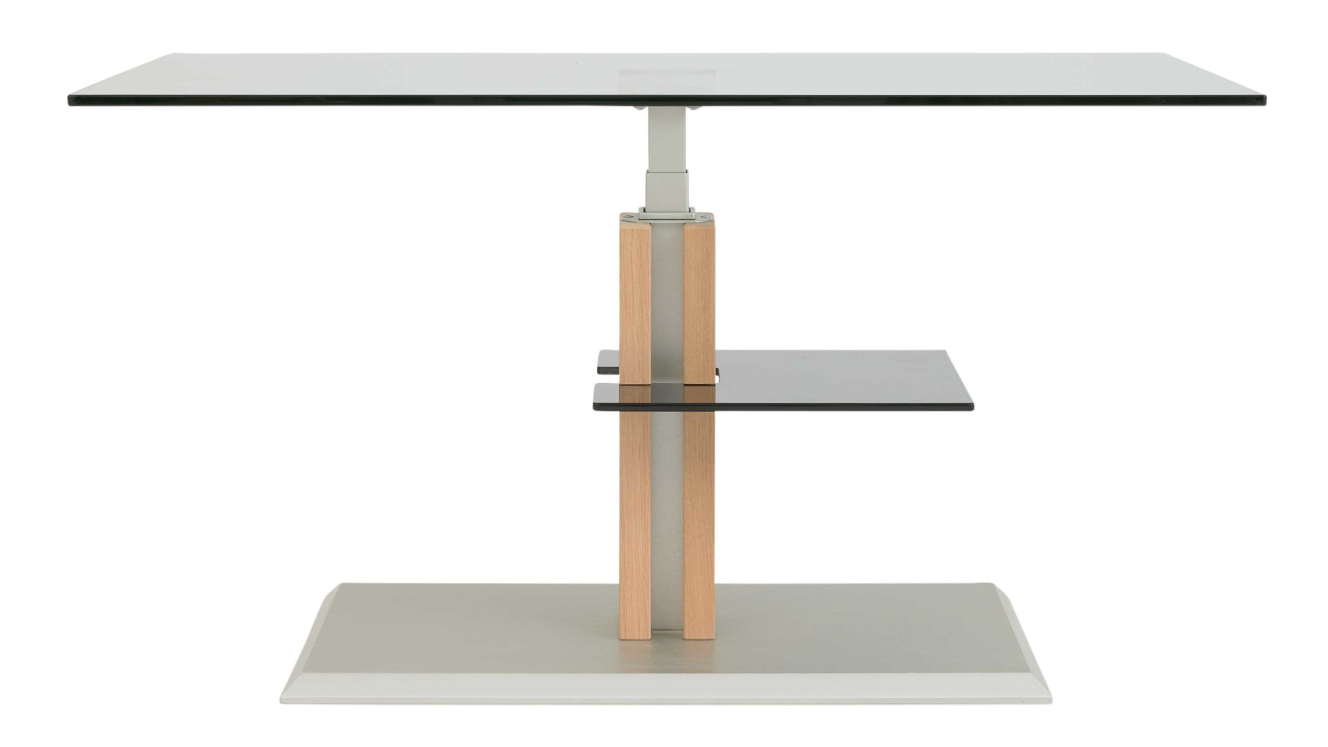 Couchtisch Interliving aus Glas in Transparent Interliving Couchtisch Serie 6212 - Couchtisch GKL-EBI Klarglas & Wildeiche - ca. 100 x 60 cm