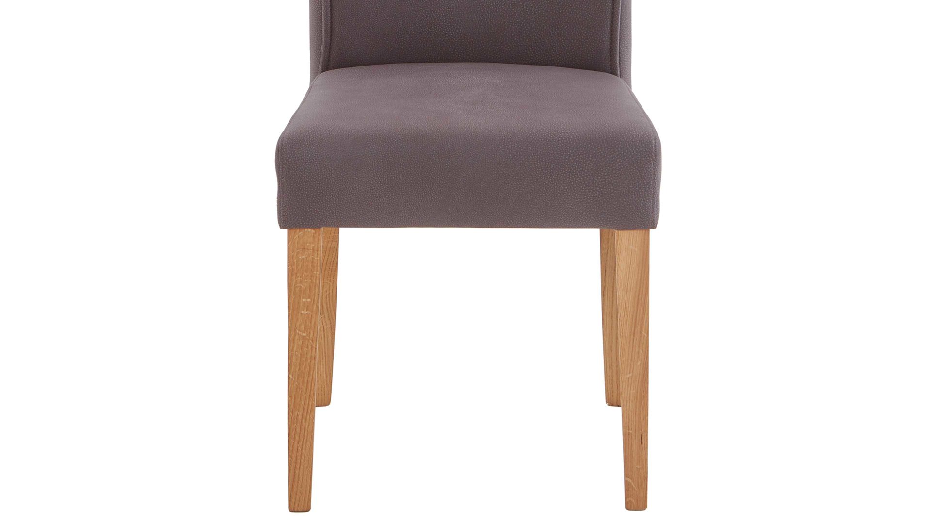 Polsterstuhl Niehoff sitzmoebel aus Mikrofaser in Grau NIEHOFF SITZMÖBEL Bornholm Polsterstuhl grauer Bezug & Eichegestell