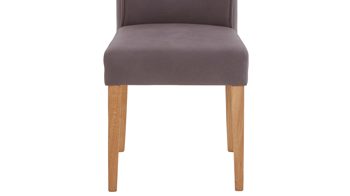 Polsterstuhl Niehoff sitzmoebel aus Mikrofaser in Grau NIEHOFF SITZMÖBEL Bornholm Polsterstuhl grauer Bezug & Eichegestell