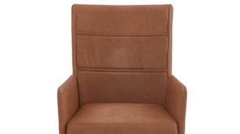 Polsterstuhl Niehoff sitzmoebel aus Mikrofaser in Orange NIEHOFF SITZMÖBEL Bornholm Polsterstuhl mit Armlehne senffarbener Bezug & Eichegestell