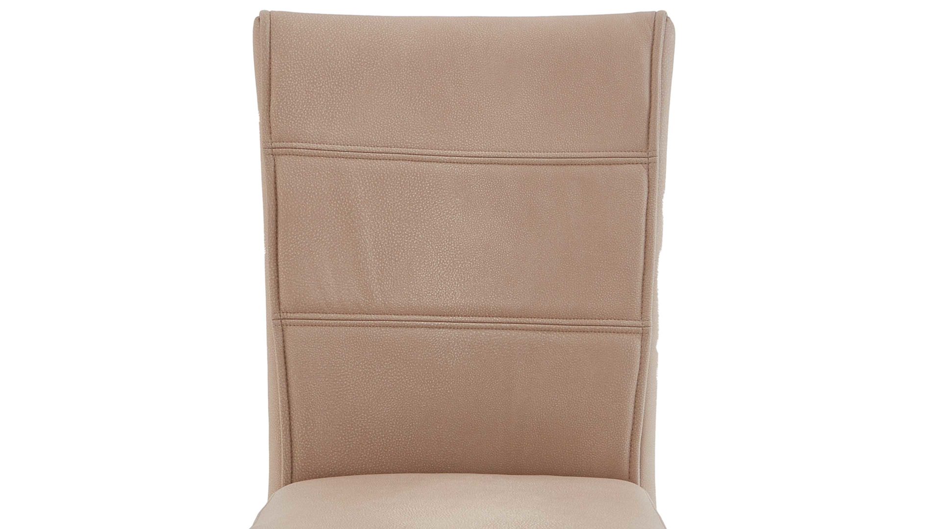 Polsterstuhl Niehoff sitzmoebel aus Mikrofaser in Beige NIEHOFF SITZMÖBEL Bornholm Polsterstuhl cremefarbener Bezug & Eichegestell