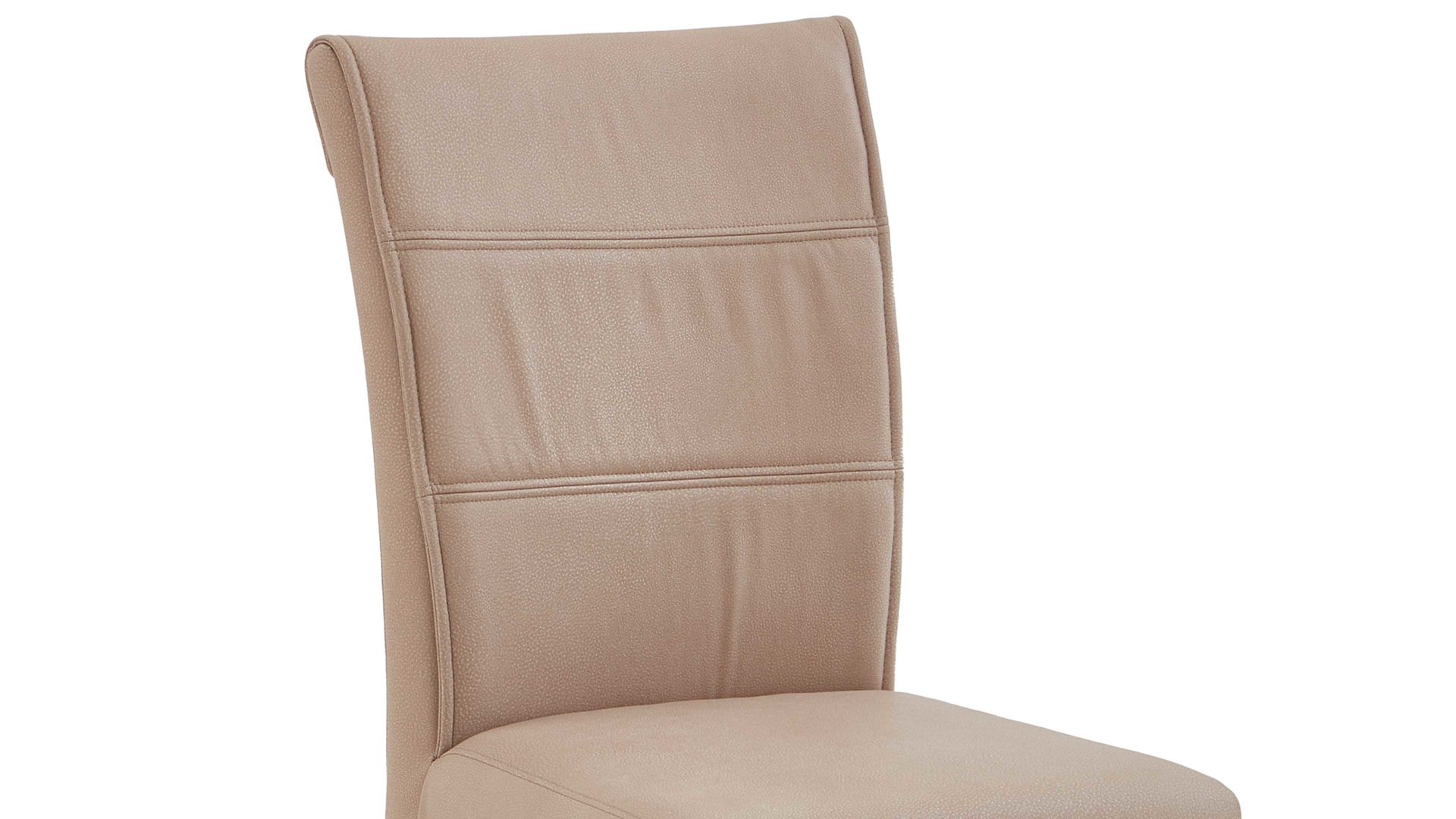 Polsterstuhl Niehoff sitzmoebel aus Mikrofaser in Beige NIEHOFF SITZMÖBEL Bornholm Polsterstuhl cremefarbener Bezug & Eichegestell