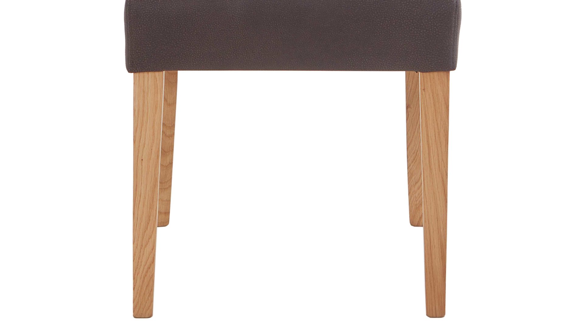 Polsterstuhl Niehoff sitzmoebel aus Mikrofaser in Braun NIEHOFF SITZMÖBEL Bornholm Polsterstuhl brauner Bezug & Eichegestell