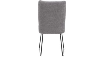 Polsterstuhl Interliving aus Stoff in Grau Interliving Esszimmer Serie 5504 - Polsterstuhl 35 grauer Bezug Concrete DCT 99 & schwarzes Kufengestell S 355