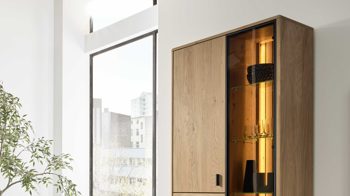 Möbelbeleuchtung Interliving aus Kunststoff in Weiß Interliving Wohnzimmer Serie 2024 - Rückwandbeleuchtung vierteilig - 21 Watt