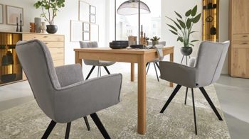 Auszugtisch Interliving aus Holz in Holzfarben Interliving Wohnzimmer Serie 2024 - Auszugtisch 60 Eiche - ca. 160 - 220 x 90 cm