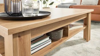 Couchtisch Interliving aus Holz in Holzfarben Interliving Wohnzimmer Serie 2110 - Couchtisch XC1.120 Alteiche - ca. 120 x 70 cm