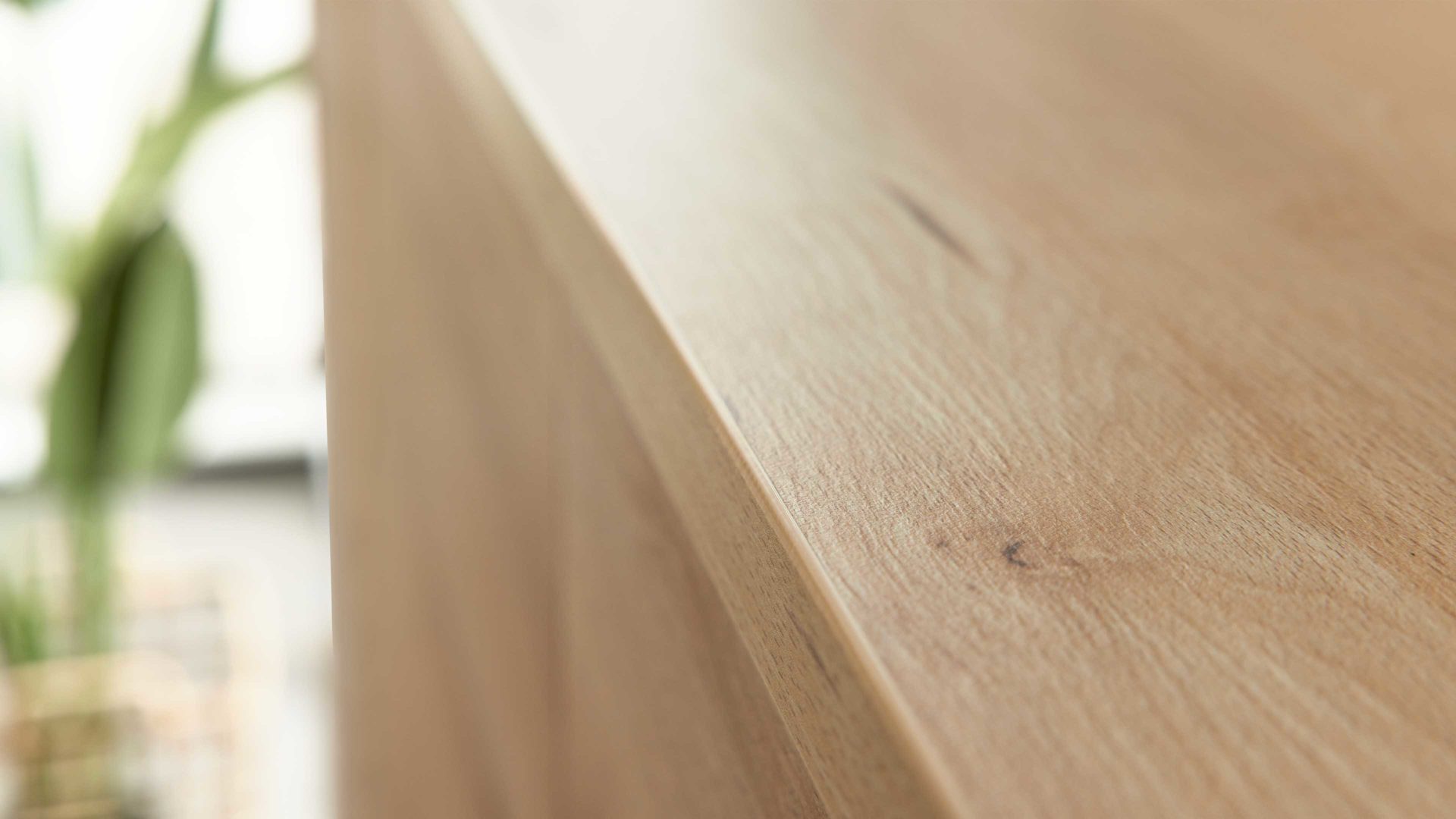 Wohnwand Interliving aus Holz in Holzfarben Hell Interliving Wohnzimmer Serie 2110 - Wohnwand Naturbuche - sechsteilig, Breite ca. 315 cm