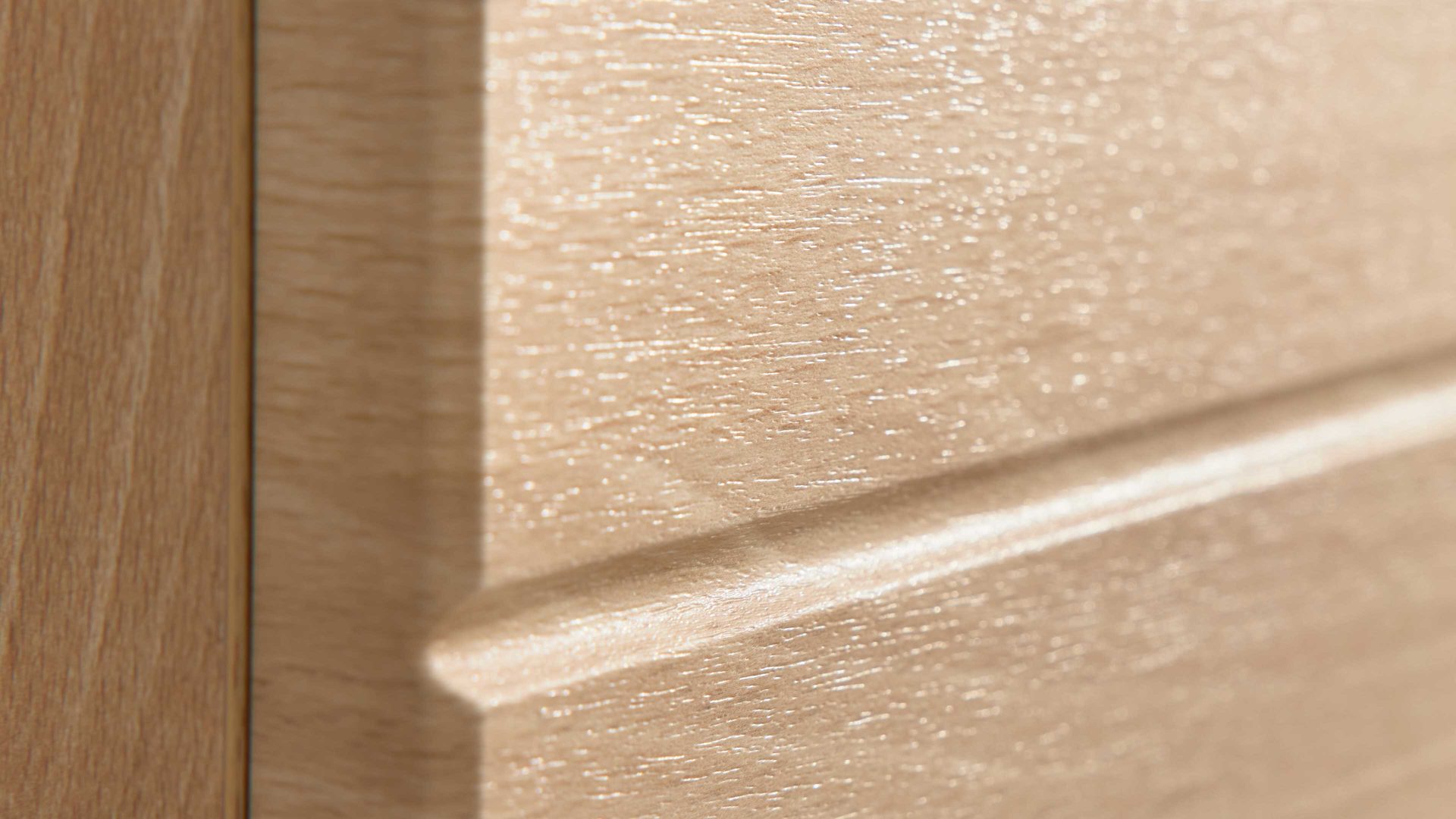 Wohnwand Interliving aus Holz in Holzfarben Hell Interliving Wohnzimmer Serie 2110 - Wohnwand Naturbuche - sechsteilig, Breite ca. 315 cm